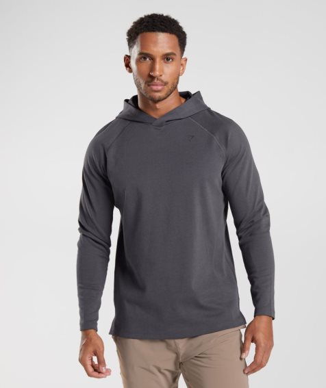 Men's Gymshark Studio Hoodie Dark Grey | CA 3875NA